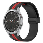Folding Magnetic Clasp Silicone Watch Band, For Samsung Galaxy Watch 4 Classic 46mm, For Samsung Galaxy Watch 4 Classic 42mm - DealBuddy