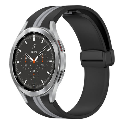 Folding Magnetic Clasp Silicone Watch Band, For Samsung Galaxy Watch 4 Classic 46mm, For Samsung Galaxy Watch 4 Classic 42mm - DealBuddy