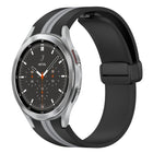 Folding Magnetic Clasp Silicone Watch Band, For Samsung Galaxy Watch 4 Classic 46mm, For Samsung Galaxy Watch 4 Classic 42mm - DealBuddy
