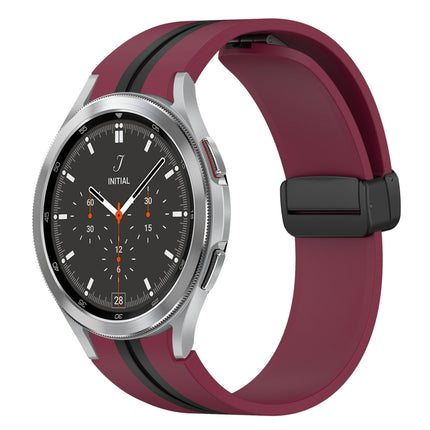 Folding Magnetic Clasp Silicone Watch Band, For Samsung Galaxy Watch 4 Classic 46mm, For Samsung Galaxy Watch 4 Classic 42mm - DealBuddy
