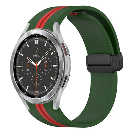 Folding Magnetic Clasp Silicone Watch Band, For Samsung Galaxy Watch 4 Classic 46mm, For Samsung Galaxy Watch 4 Classic 42mm - DealBuddy
