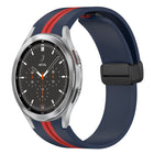 Folding Magnetic Clasp Silicone Watch Band, For Samsung Galaxy Watch 4 Classic 46mm, For Samsung Galaxy Watch 4 Classic 42mm - DealBuddy