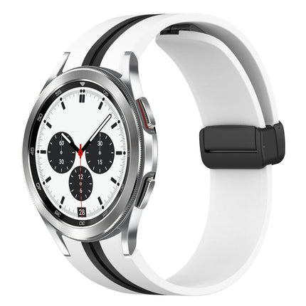 Folding Magnetic Clasp Silicone Watch Band, For Samsung Galaxy Watch 4 Classic 46mm, For Samsung Galaxy Watch 4 Classic 42mm - DealBuddy