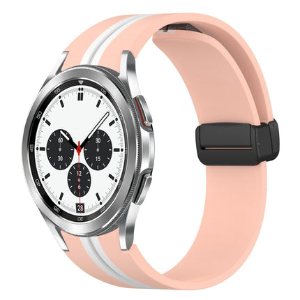 Folding Magnetic Clasp Silicone Watch Band, For Samsung Galaxy Watch 4 Classic 46mm, For Samsung Galaxy Watch 4 Classic 42mm - DealBuddy