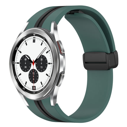 Folding Magnetic Clasp Silicone Watch Band, For Samsung Galaxy Watch 4 Classic 46mm, For Samsung Galaxy Watch 4 Classic 42mm - DealBuddy