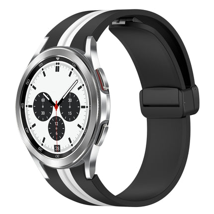 Folding Magnetic Clasp Silicone Watch Band, For Samsung Galaxy Watch 4 Classic 46mm, For Samsung Galaxy Watch 4 Classic 42mm - DealBuddy