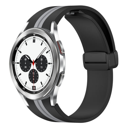 Folding Magnetic Clasp Silicone Watch Band, For Samsung Galaxy Watch 4 Classic 46mm, For Samsung Galaxy Watch 4 Classic 42mm - DealBuddy