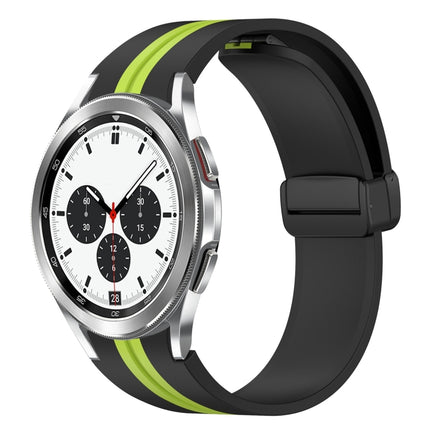 Folding Magnetic Clasp Silicone Watch Band, For Samsung Galaxy Watch 4 Classic 46mm, For Samsung Galaxy Watch 4 Classic 42mm - DealBuddy