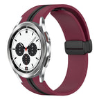For Samsung Galaxy Watch 4 Classic 42mm / Wine Red+Black