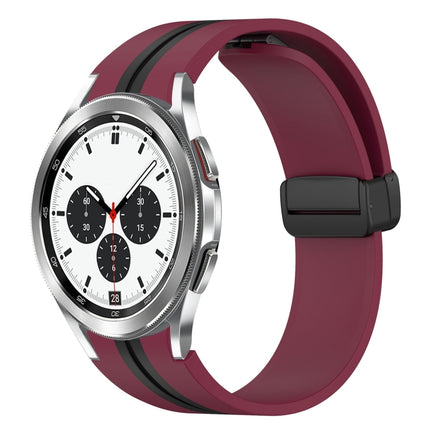 Folding Magnetic Clasp Silicone Watch Band, For Samsung Galaxy Watch 4 Classic 46mm, For Samsung Galaxy Watch 4 Classic 42mm - DealBuddy