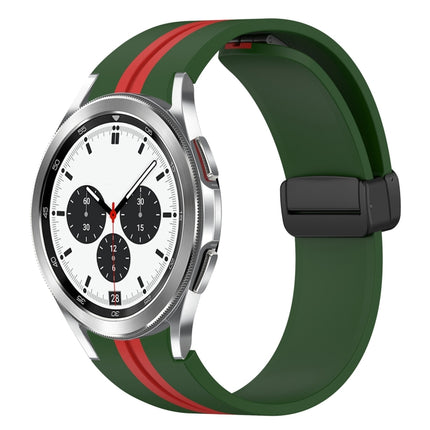 Folding Magnetic Clasp Silicone Watch Band, For Samsung Galaxy Watch 4 Classic 46mm, For Samsung Galaxy Watch 4 Classic 42mm - DealBuddy
