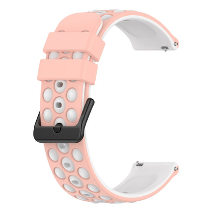20mm Two-Color Porous Silicone Watch Band, For Samsung Galaxy Watch Active2 44mm, For Samsung Galaxy Watch 42mm - DealBuddy