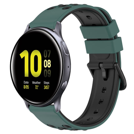 20mm Two-Color Porous Silicone Watch Band, For Samsung Galaxy Watch Active2 44mm, For Samsung Galaxy Watch 42mm - DealBuddy