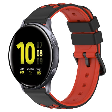 20mm Two-Color Porous Silicone Watch Band, For Samsung Galaxy Watch Active2 44mm, For Samsung Galaxy Watch 42mm - DealBuddy