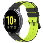 For Samsung Galaxy Watch Active2 44mm / Black+Lime Green