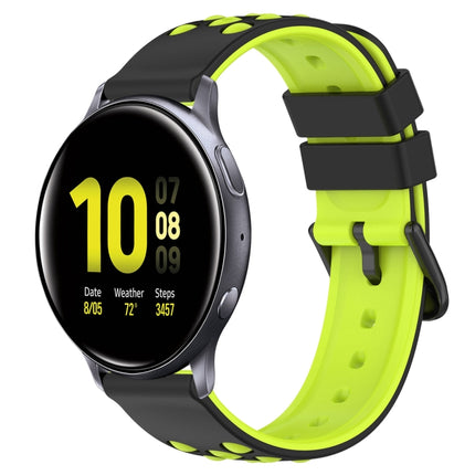 20mm Two-Color Porous Silicone Watch Band, For Samsung Galaxy Watch Active2 44mm, For Samsung Galaxy Watch 42mm - DealBuddy