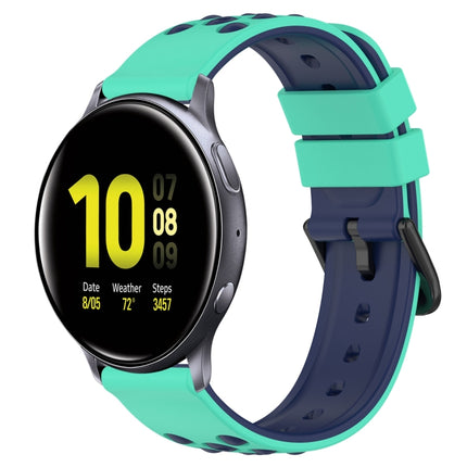 20mm Two-Color Porous Silicone Watch Band, For Samsung Galaxy Watch Active2 44mm, For Samsung Galaxy Watch 42mm - DealBuddy