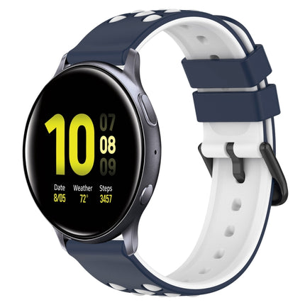 20mm Two-Color Porous Silicone Watch Band, For Samsung Galaxy Watch Active2 44mm, For Samsung Galaxy Watch 42mm - DealBuddy