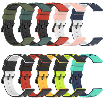 20mm Two-Color Porous Silicone Watch Band, For Samsung Galaxy Watch Active2 44mm, For Samsung Galaxy Watch 42mm - DealBuddy