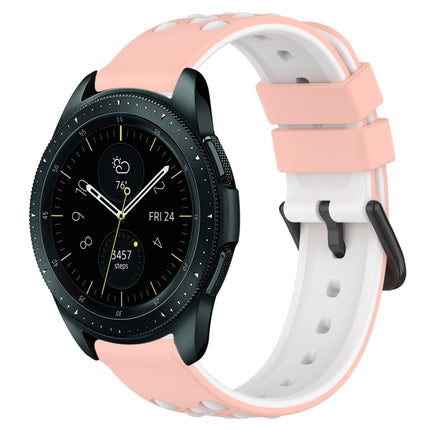 20mm Two-Color Porous Silicone Watch Band, For Samsung Galaxy Watch Active2 44mm, For Samsung Galaxy Watch 42mm - DealBuddy
