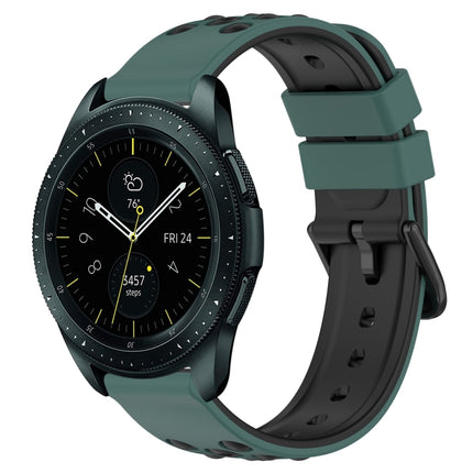 20mm Two-Color Porous Silicone Watch Band, For Samsung Galaxy Watch Active2 44mm, For Samsung Galaxy Watch 42mm - DealBuddy