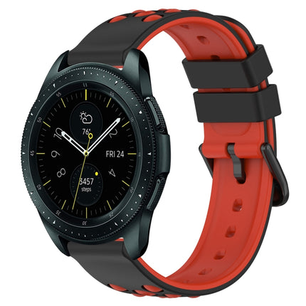 20mm Two-Color Porous Silicone Watch Band, For Samsung Galaxy Watch Active2 44mm, For Samsung Galaxy Watch 42mm - DealBuddy