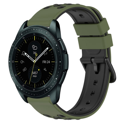 20mm Two-Color Porous Silicone Watch Band, For Samsung Galaxy Watch Active2 44mm, For Samsung Galaxy Watch 42mm - DealBuddy