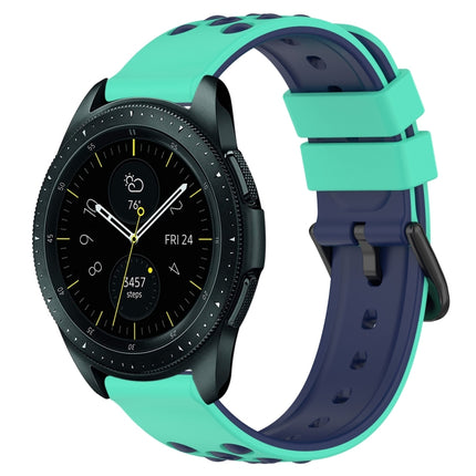 20mm Two-Color Porous Silicone Watch Band, For Samsung Galaxy Watch Active2 44mm, For Samsung Galaxy Watch 42mm - DealBuddy