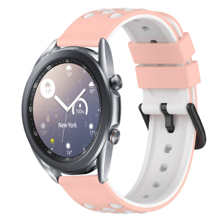 22mm Two-Color Porous Silicone Watch Band, For Samsung Galaxy Watch3 45mm, For Samsung Galaxy Watch 46mm, For Samsung Gear S3 Classic, For Samsung Gear S3 Frontier - DealBuddy