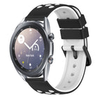 22mm Two-Color Porous Silicone Watch Band, For Samsung Galaxy Watch3 45mm, For Samsung Galaxy Watch 46mm, For Samsung Gear S3 Classic, For Samsung Gear S3 Frontier - DealBuddy