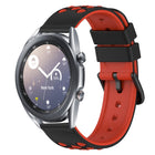 22mm Two-Color Porous Silicone Watch Band, For Samsung Galaxy Watch3 45mm, For Samsung Galaxy Watch 46mm, For Samsung Gear S3 Classic, For Samsung Gear S3 Frontier - DealBuddy
