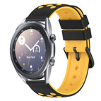 For Samsung Galaxy Watch3 45mm / Black+Yellow