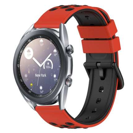 22mm Two-Color Porous Silicone Watch Band, For Samsung Galaxy Watch3 45mm, For Samsung Galaxy Watch 46mm, For Samsung Gear S3 Classic, For Samsung Gear S3 Frontier - DealBuddy