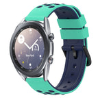 For Samsung Galaxy Watch3 45mm / Lime Green+Blue