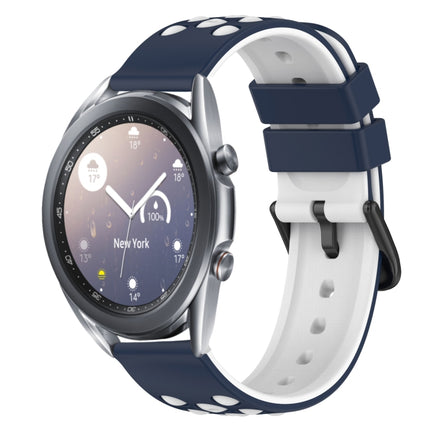 22mm Two-Color Porous Silicone Watch Band, For Samsung Galaxy Watch3 45mm, For Samsung Galaxy Watch 46mm, For Samsung Gear S3 Classic, For Samsung Gear S3 Frontier - DealBuddy