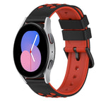 For Samsung Galaxy Watch 46mm / Black+Red