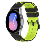 For Samsung Galaxy Watch 46mm / Black+Lime Green