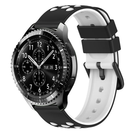 22mm Two-Color Porous Silicone Watch Band, For Samsung Galaxy Watch3 45mm, For Samsung Galaxy Watch 46mm, For Samsung Gear S3 Classic, For Samsung Gear S3 Frontier - DealBuddy