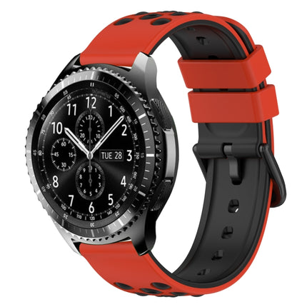 22mm Two-Color Porous Silicone Watch Band