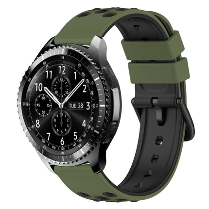 22mm Two-Color Porous Silicone Watch Band