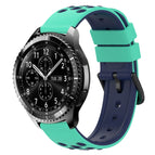 For Samsung Gear S3 Classic / Lime Green+Blue