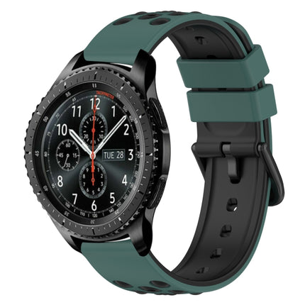 22mm Two-Color Porous Silicone Watch Band