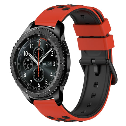 22mm Two-Color Porous Silicone Watch Band