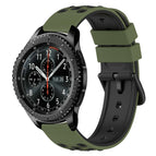 For Samsung Gear S3 Frontier / Army Green + Black