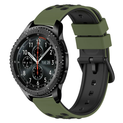 22mm Two-Color Porous Silicone Watch Band