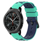 For Samsung Gear S3 Frontier / Lime Green+Blue