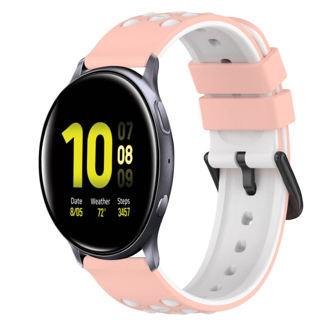 22mm Two-Color Silicone Watch Band, For Samsung Galaxy Watch Active2 44mm, For Samsung Galaxy Watch 42mm - DealBuddy