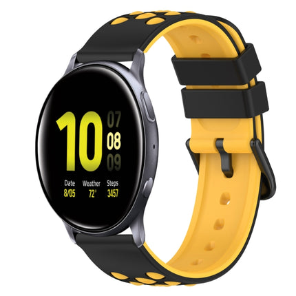 22mm Two-Color Silicone Watch Band, For Samsung Galaxy Watch Active2 44mm, For Samsung Galaxy Watch 42mm - DealBuddy