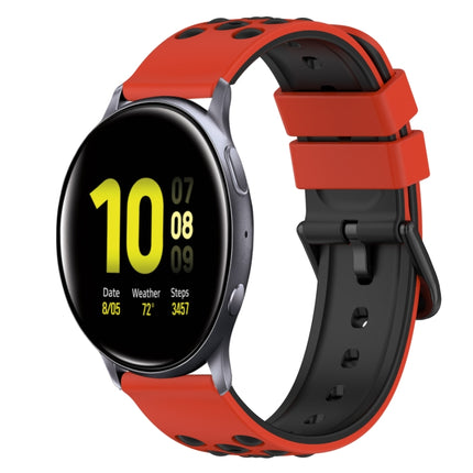 22mm Two-Color Silicone Watch Band, For Samsung Galaxy Watch Active2 44mm, For Samsung Galaxy Watch 42mm - DealBuddy