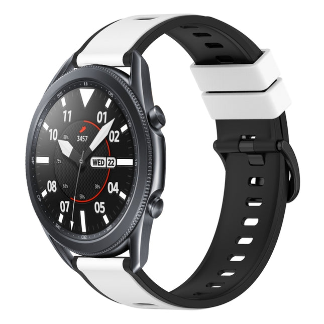 22mm Two-Color Silicone Watch Band, For Samsung Galaxy Watch3 45mm, For Samsung Galaxy Watch 46mm, For Samsung Gear S3 Classic, For Samsung Gear S3 Frontier - DealBuddy